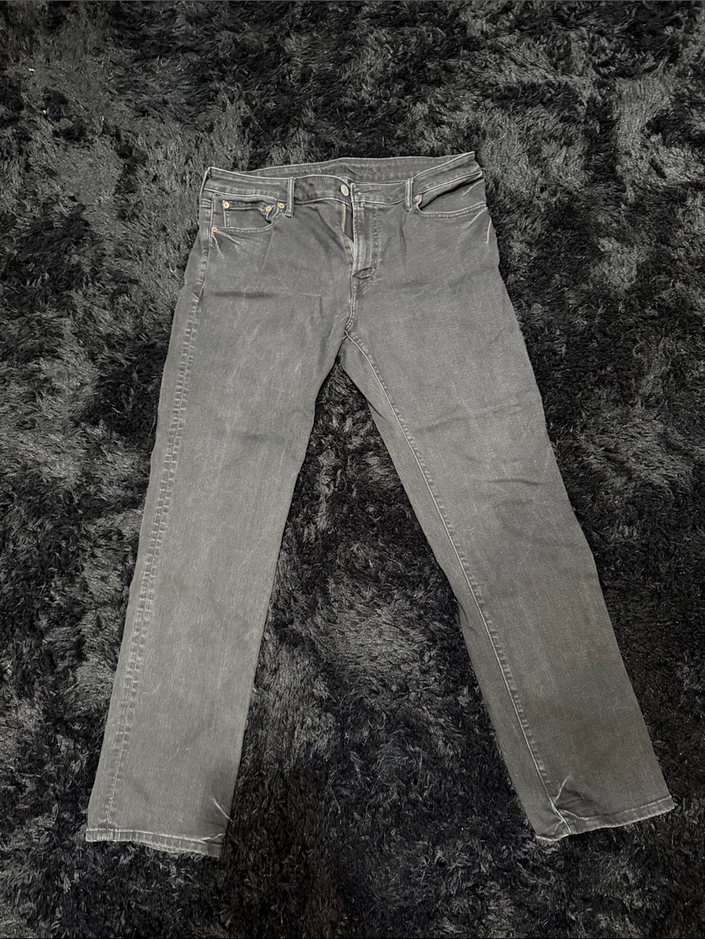 American Eagle Outfitters Men's Slim Straight Gray Jeans